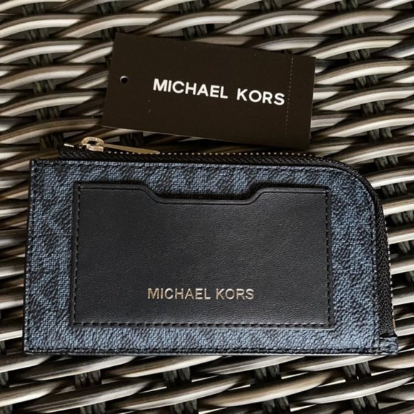 Michael Kors L Zip Mini Wallet Admiral NWT - Picture 1 of 16